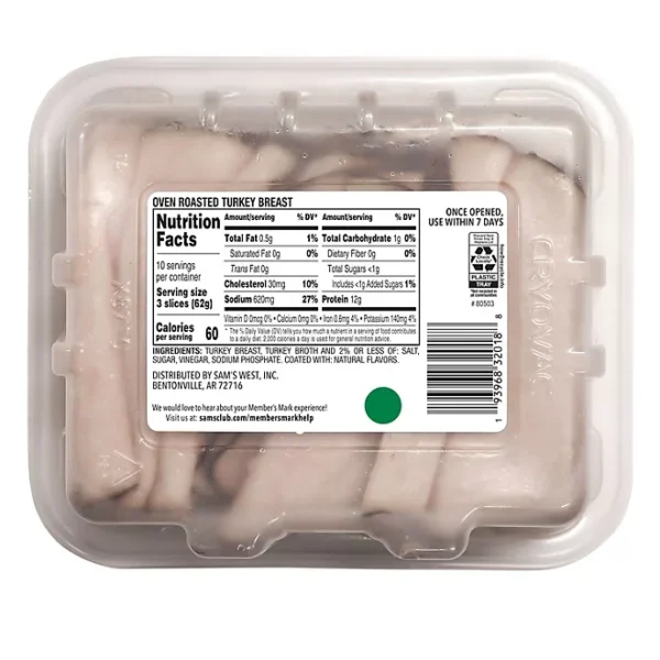 Member's Mark Oven Roasted Turkey Breast, Sliced 1 lb. 6 oz. - Imagen 2