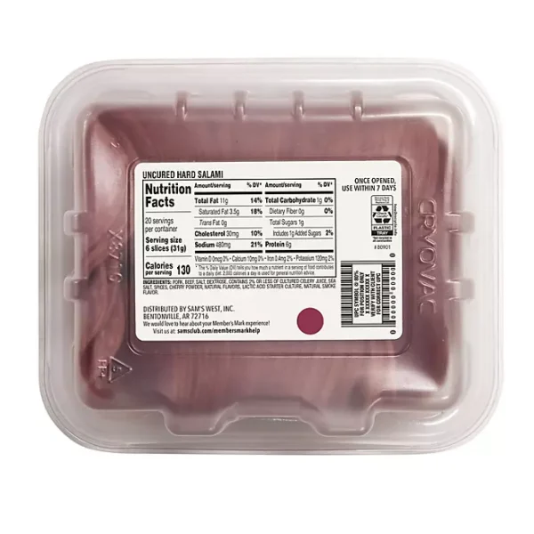 Member's Mark Uncured Hard Salami, Sliced 1 lb. 6 oz. - Imagen 2