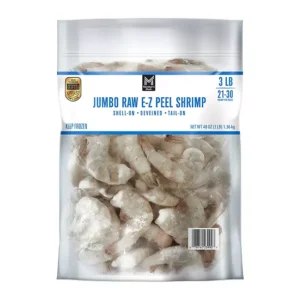 Member's Mark Farm Raised Jumbo Raw EZ Peel Shrimp, Frozen, 21-30 ct. per pound, 3 lbs.