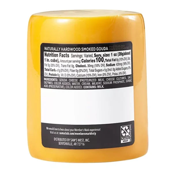 Member's Mark Naturally Hardwood Smoked Gouda Pasteurized Process Cheese, priced per pound - Imagen 2