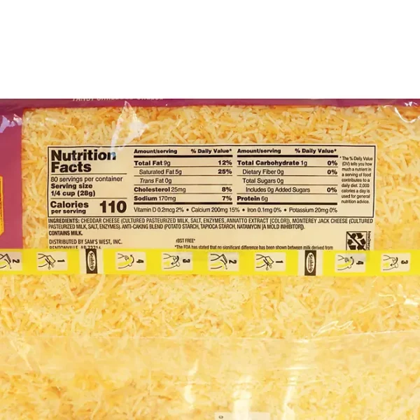 Member's Mark Mild Cheddar and Monterey Jack Fancy Shredded Cheese (5 lbs.) - Imagen 2