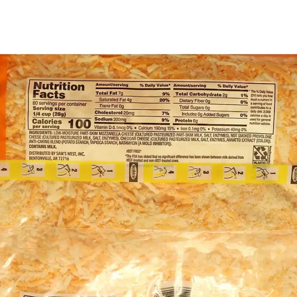 Member's Mark Three-Cheese Blend Shredded Cheese 5 lbs. - Imagen 2