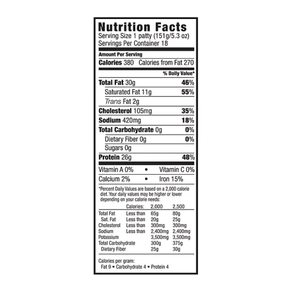 Member's Mark 80/20 Ground Angus Beef Patties, Frozen, 1/3 lb., 18 ct. - Imagen 2
