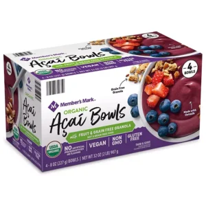 Member's Mark Organic Acai Bowl, Frozen, 8 oz., 4 ct.