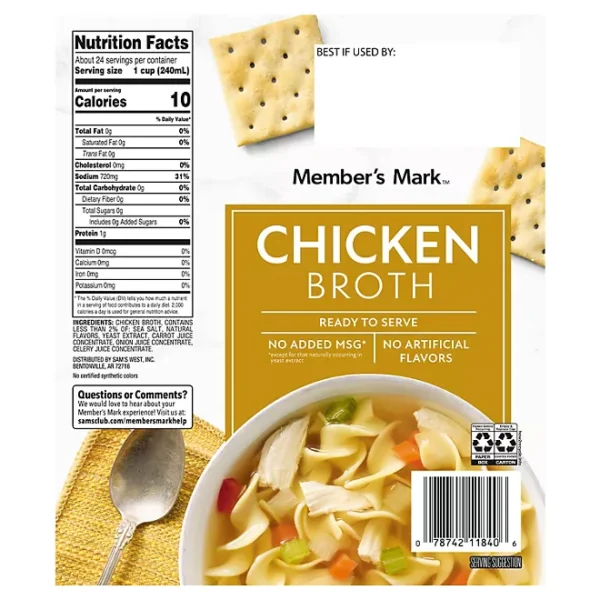 Member's Mark Chicken Broth, 32 oz., 6 pk. - Imagen 3
