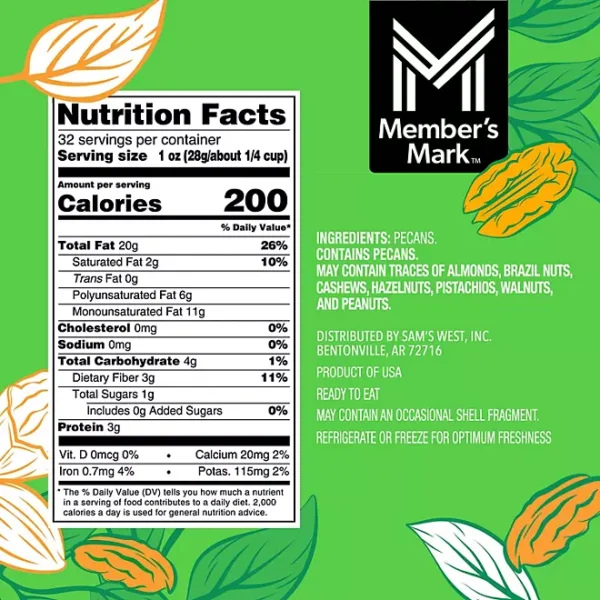 Member's Mark Natural Pecan Halves, 32 oz. - Imagen 3