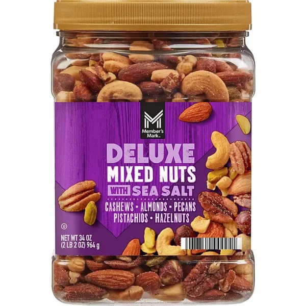 Member's Mark Deluxe Mixed Nuts with Sea Salt, 34 oz.