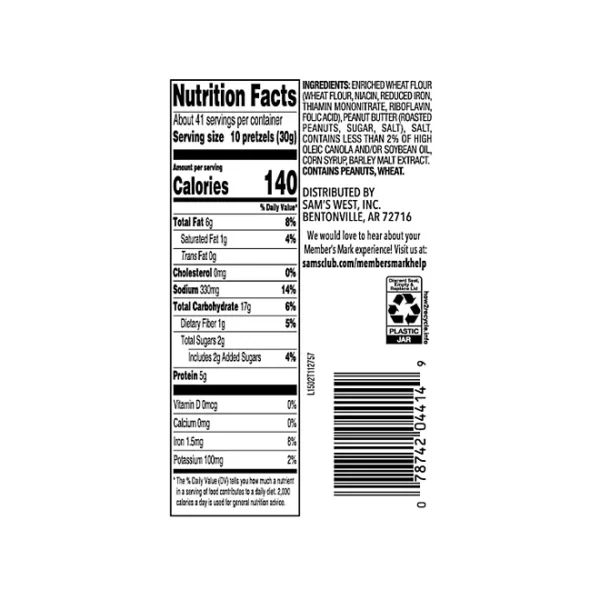 Member's Mark Peanut Butter Filled Pretzels, 44 oz. - Imagen 2