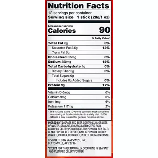 Member's Mark Original Grassfed Beef Snack Sticks 1 oz., 12 pk. - Imagen 2
