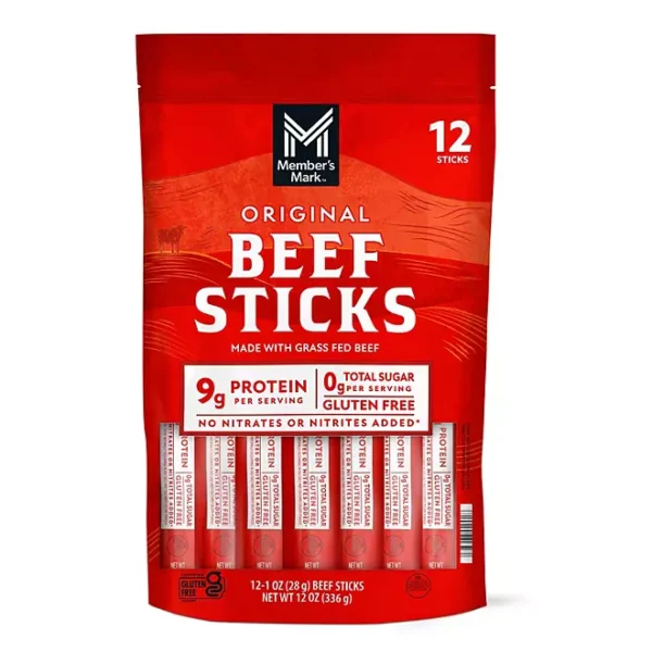 Member's Mark Original Grassfed Beef Snack Sticks 1 oz., 12 pk.