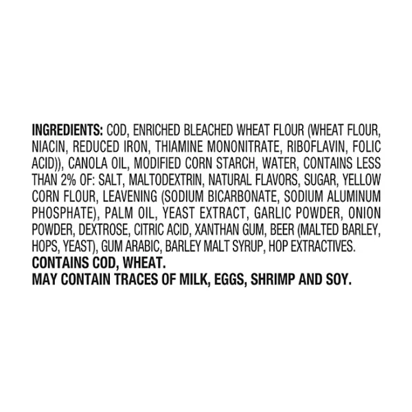 Member's Mark Wild Caught Skinless and Boneless Beer Battered Cod Fillets, Frozen, 11-15 ct., 2 lbs. - Imagen 3