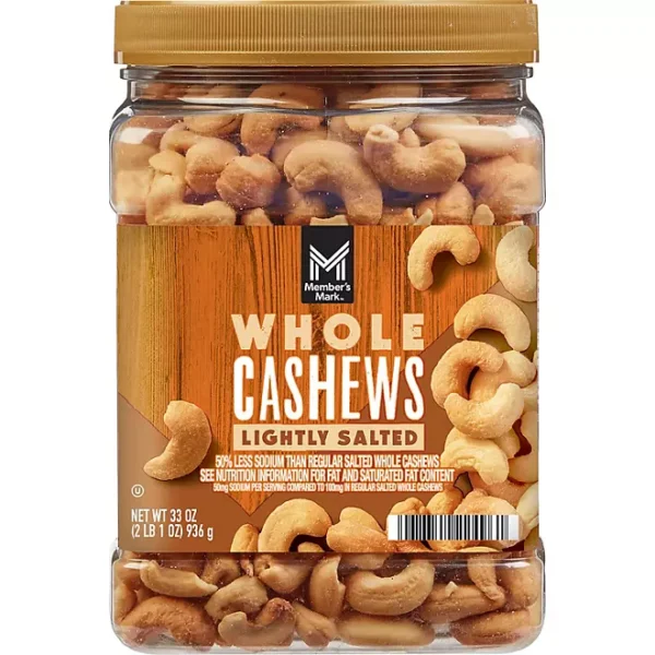 Member's Mark Lightly Salted Whole Cashews, 33 oz.