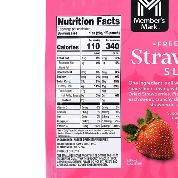 Member's Mark Freeze Dried Strawberry Slices, 3 oz. - Imagen 2