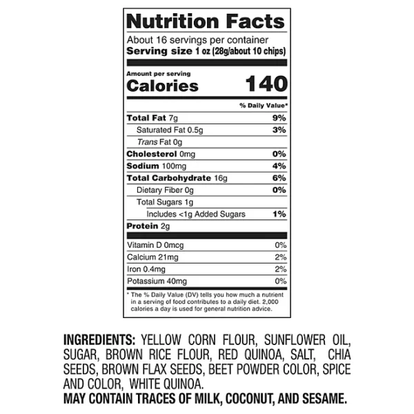 Member's Mark Red Quinoa Chia Corn Tortilla Chips, 16 oz. - Imagen 2