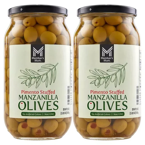 Member's Mark Pimento Stuffed Manzanilla Olives, 2 pk.