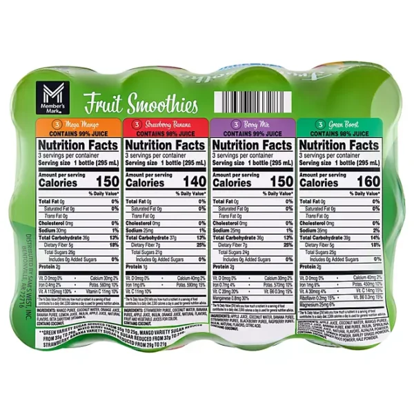 Member's Mark Smoothie Variety Pack, 10 fl. oz., 12 pk. - Image 2