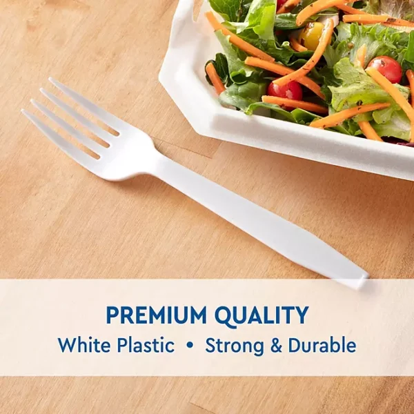 Member's Mark White Plastic Forks, Heavyweight 600 ct. - Imagen 2