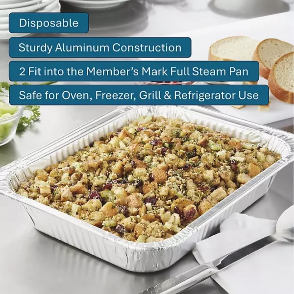 Member's Mark Half Size Aluminum Steam Table Pans, 36 ct. - Imagen 3