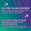 Member's Mark Platinum Clean Automatic Dishwasher Pacs, Fresh Clean, 105 ct. - Image 2