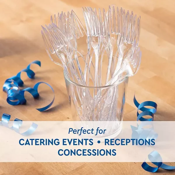 Member's Mark Clear Plastic Forks, Heavyweight 300 ct. - Imagen 2