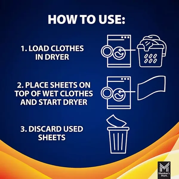 Member's Mark Fabric Softener Dryer Sheets, Fresh Scent, 480 ct. - Imagen 3