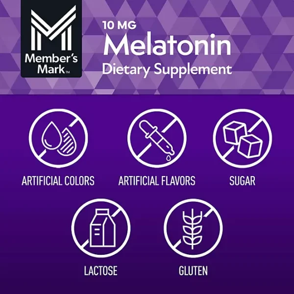 Member's Mark Timed-Release Melatonin Tablets, 10 mg, 300 ct. - Imagen 3