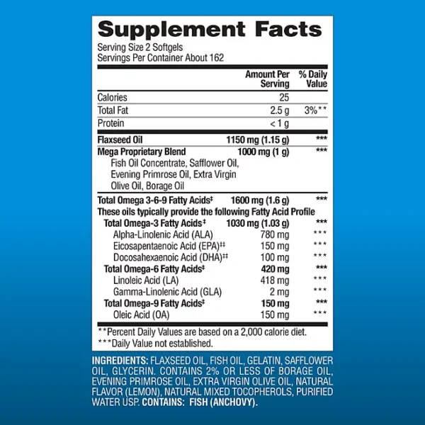 Member’s Mark Omega 3-6-9 Softgels, 325 ct. - Image 2