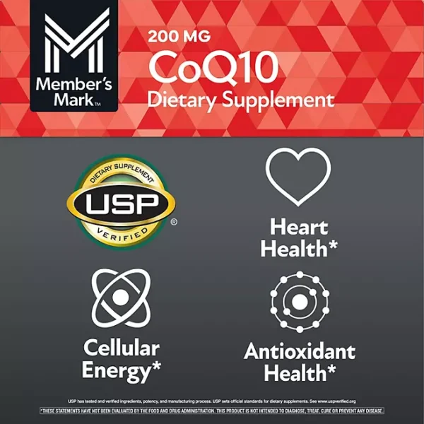 Member's Mark CoQ10 Softgels, 200 mg, 180 ct. - Imagen 3