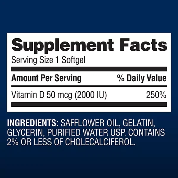 Member's Mark Vitamin D3, 50 mcg, 400 ct. - Image 2