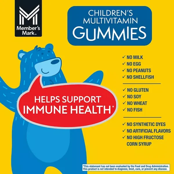 Member's Mark Children's Multivitamin Gummies, Assorted Fruit Flavors, 300 ct. - Imagen 3