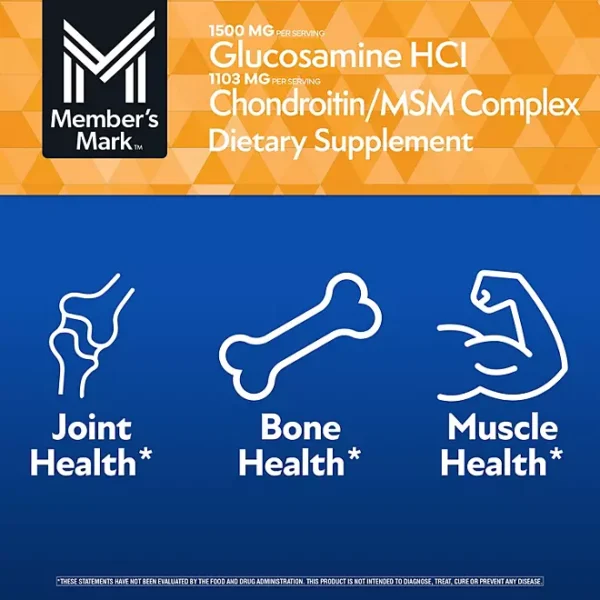 Member’s Mark Glucosamine HCl and Chondroitin/MSM Complex Tablets, 220 ct. - Imagen 3