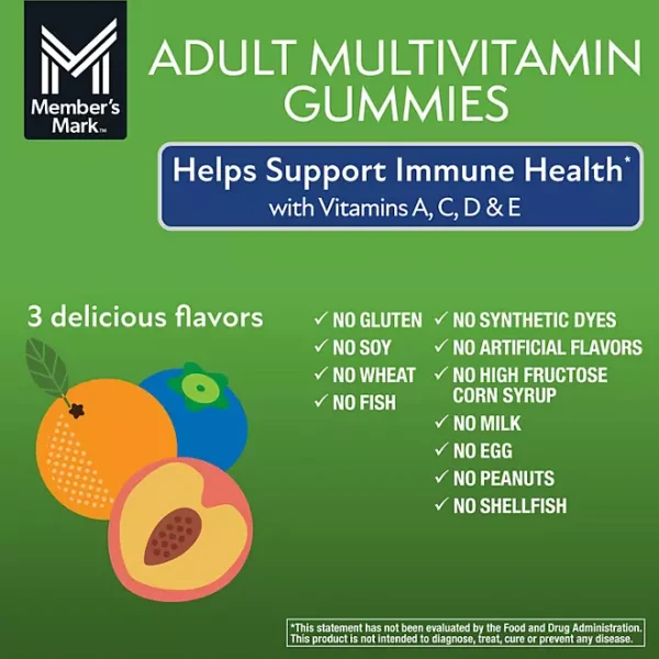 Member's Mark Adult Multivitamin Gummies, Assorted Fruit Flavors, 260 ct. - Image 3