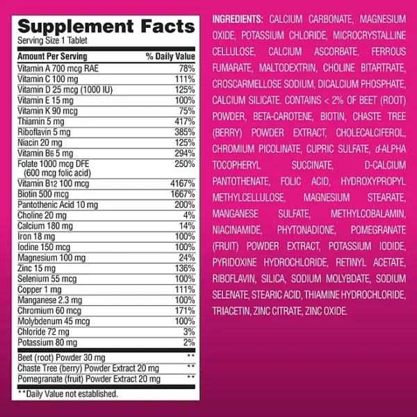 Member's Mark Advanced Women's Multivitamin Tablets, 275 ct. - Image 2