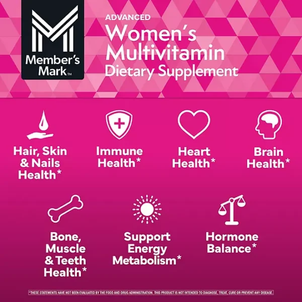 Member's Mark Advanced Women's Multivitamin Tablets, 275 ct. - Image 3