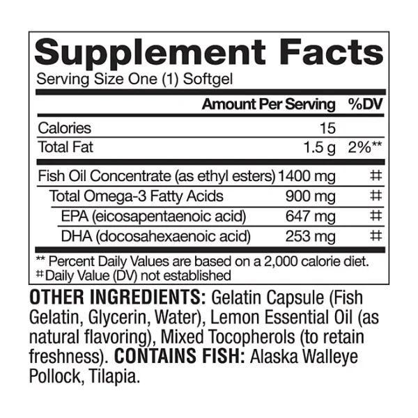 Member's Mark 900 mg Omega-3 from Fish Oil Softgels, 150 ct. - Image 3