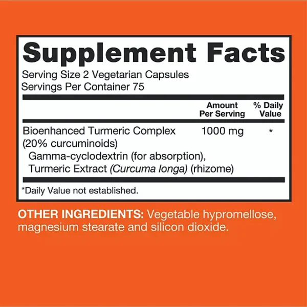 Qunol Turmeric 1000 mg Capsules, 150ct. - Image 2