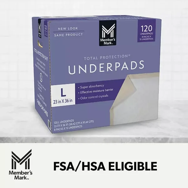 Member's Mark Total Protection Underpads Large, 120 ct. - Imagen 3