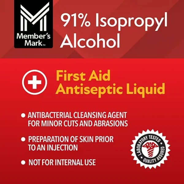 Member's Mark 91% Isopropyl Alcohol, 32 fl. oz., 2 pk. - Image 3
