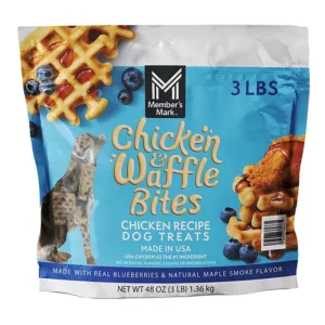 Member's Mark Chicken & Waffle Bites Chicken Recipe Dog Treats, 48 oz.