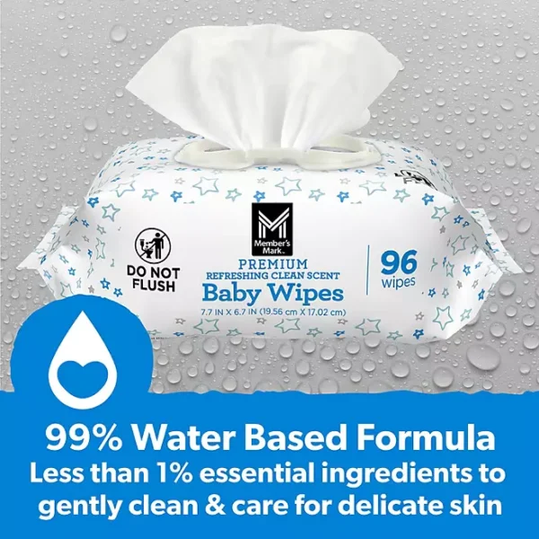 Member's Mark Premium Baby Wipes, Refreshing Clean Scent, 12 pk., 1152 Wipes - Image 3