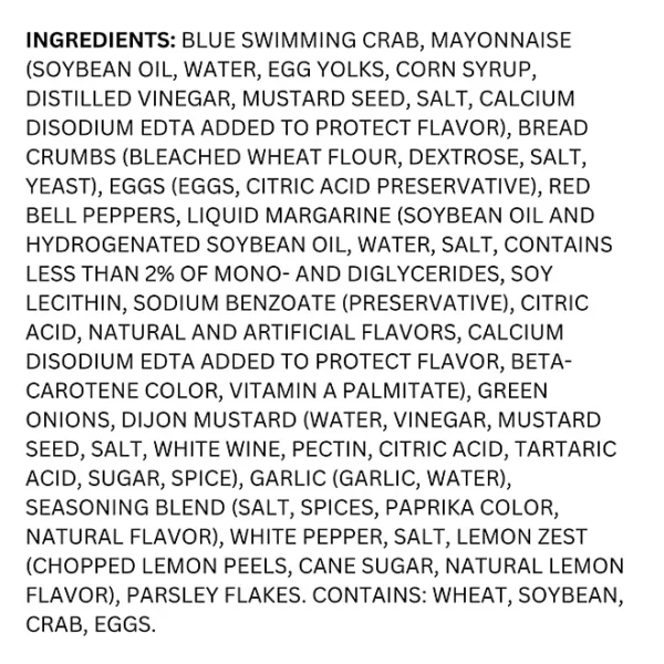 Member's Mark Wild Caught Handmade Crab Cakes, Frozen, 6 ct. - Imagen 3