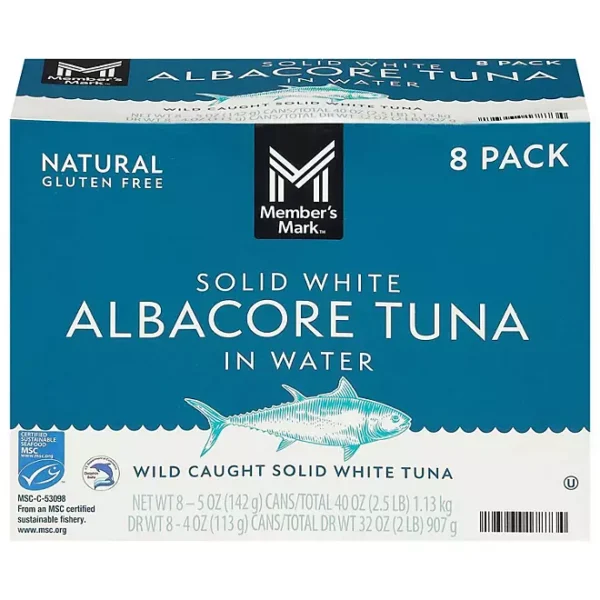 Member's Mark Premium, MSC Certified, Solid White Albacore Tuna 5 oz., 8 pk.