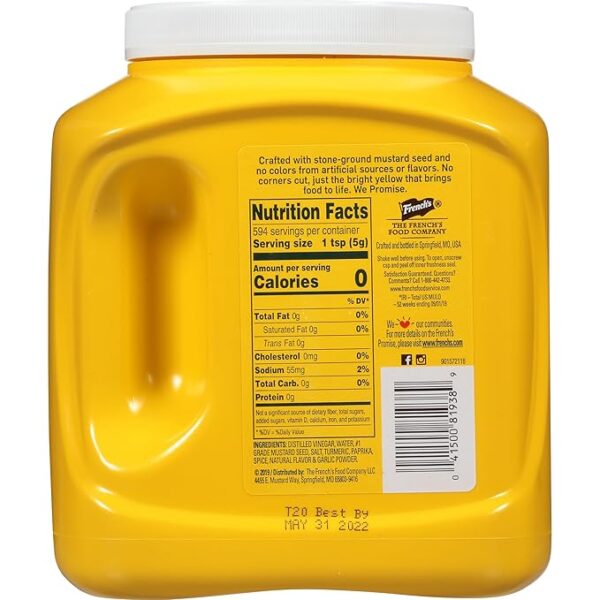 French's - Yellow Mustard - 105 oz. Units per case: 4 - Imagen 2