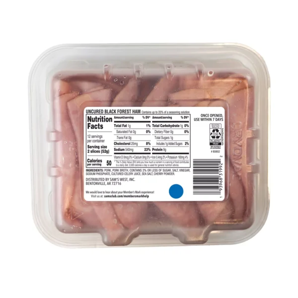 Member's Mark Uncured Black Forest Ham, Sliced, 1 lb. 6 oz. - Imagen 2