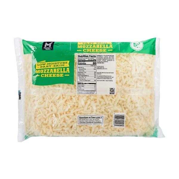 Member's Mark Part-Skim Shredded Mozzarella Cheese 5 lbs. - Imagen 3