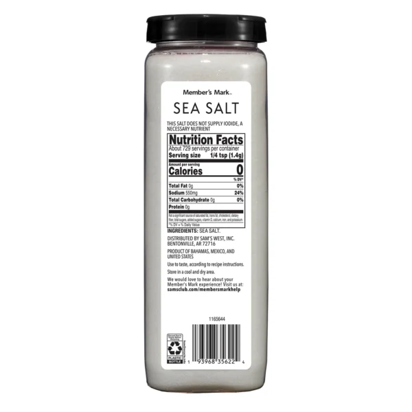 Member's Mark Sea Salt, 36 oz. - Imagen 2